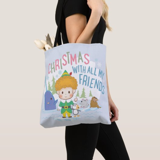 Buddy de Elf Kerstmis met al mijn vrienden Tote Bag (Dichtbij)