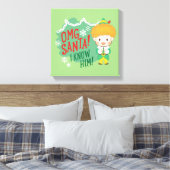 Buddy de Elf OMG Santa! Ik ken hem! Canvas Afdruk (Insitu (Slaapkamer))
