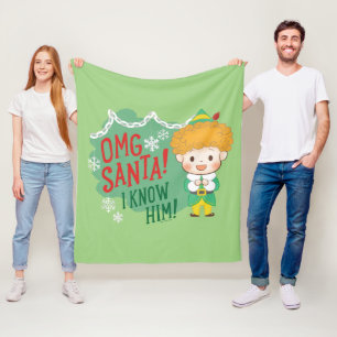 Buddy de Elf OMG Santa! Ik ken hem! Fleece Deken