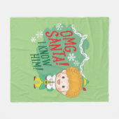 Buddy de Elf OMG Santa! Ik ken hem! Fleece Deken (Voorkant (Horizontaal))