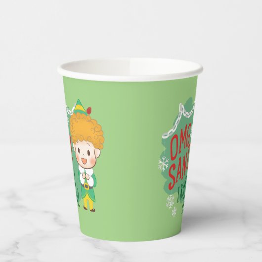 Buddy de Elf OMG Santa! Ik ken hem! Papieren Bekers (Links)