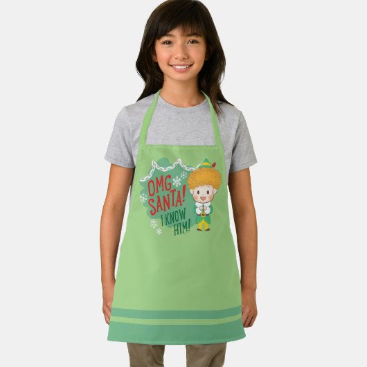 Buddy de Elf OMG Santa! Ik ken hem! Schort (Insitu)