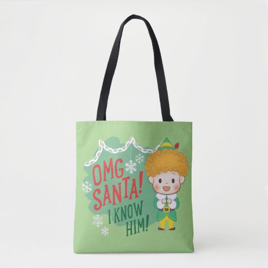 Buddy de Elf OMG Santa! Ik ken hem! Tote Bag (Voorkant)