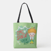 Buddy de Elf OMG Santa! Ik ken hem! Tote Bag (Achterkant)