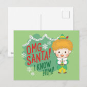 Buddy de Elf OMG Sinterklaas! Ik ken hem! Feestdagenkaart (Voorkant / Achterkant)