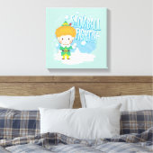 Buddy de Elf Sneeuwballengevecht! Canvas Afdruk (Insitu (Slaapkamer))