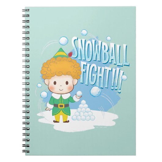 Buddy de Elf Sneeuwballengevecht! Notitieboek (Voorkant)
