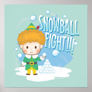 Buddy de Elf Sneeuwballengevecht! Poster