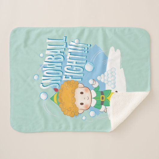 Buddy de Elf Sneeuwballengevecht! Sherpa Deken (Voorkant (horizontaal))