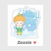 Buddy de Elf Sneeuwballengevecht! Sticker (Vel)