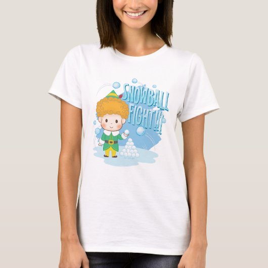 Buddy de Elf Sneeuwballengevecht! T-shirt (Voorkant)