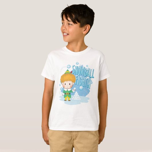 Buddy de Elf Sneeuwballengevecht! T-shirt (Voorkant volledig)