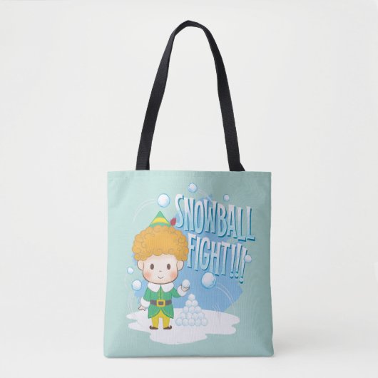 Buddy de Elf Sneeuwballengevecht! Tote Bag (Voorkant)