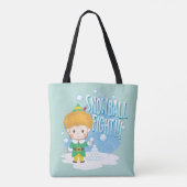 Buddy de Elf Sneeuwballengevecht! Tote Bag (Achterkant)