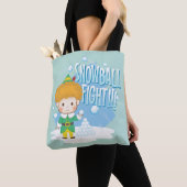 Buddy de Elf Sneeuwballengevecht! Tote Bag (Dichtbij)