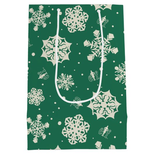 Buddy de Elf Sneeuwvlok Patroon Medium Cadeauzakje (Achterkant)