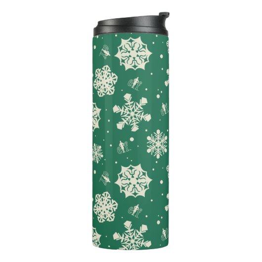 Buddy de Elf Sneeuwvlok Patroon Thermosbeker (Gedraaid links)