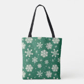 Buddy de Elf Sneeuwvlok Patroon Tote Bag (Achterkant)