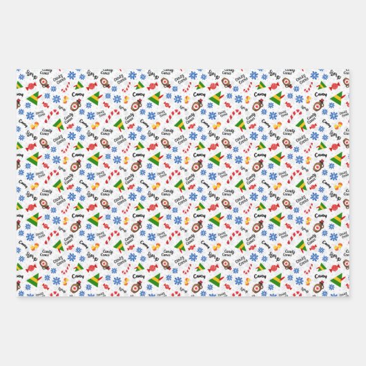 Buddy de Elf Variety Kerst Wrap Inpakpapier Vel (Voorkant 3)