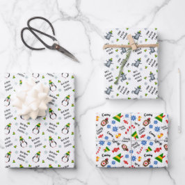 Buddy de Elf Variety Kerst Wrap Inpakpapier Vel