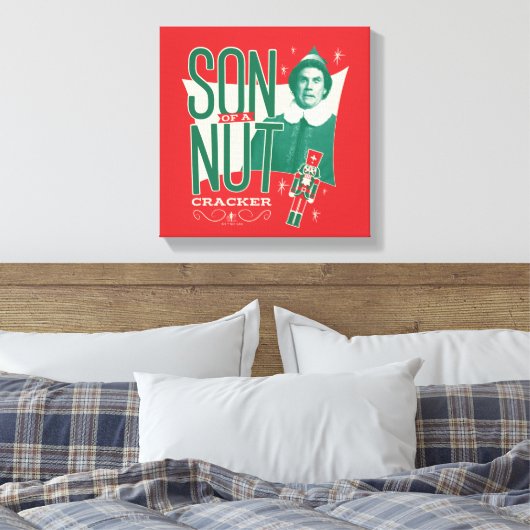 Buddy de Elf, zoon van een notenkraker Canvas Afdruk (Insitu (Slaapkamer))
