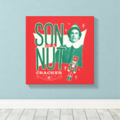 Buddy de Elf, zoon van een notenkraker Canvas Afdruk (Insitu (Houten vloer))