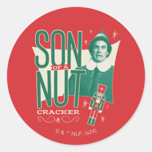 Buddy de Elf, zoon van een notenkraker Ronde Sticker