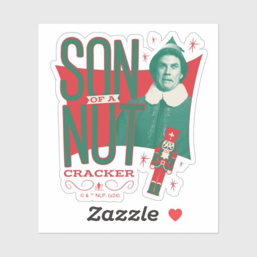 Buddy de Elf, zoon van een notenkraker Sticker (Vel)