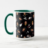 Buddy de Elf Zwarte Doodle Patroon Mok (Links)