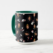 Buddy de Elf Zwarte Doodle Patroon Mok (Voorkant links)