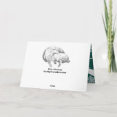 Buddy de Red-Nosed Manatee kerst Kaart (Achterkant)