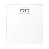 Buddy Holly Retro Black Glasses Note Pad Notitieblok (Voorkant)