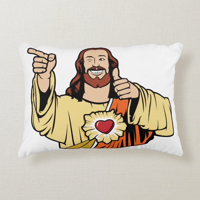 Buddy Jesus Pillow Accent Kussen (Voorkant)