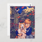 Buddy Jim en Zijne hond van John Rae Briefkaart (Voorkant / Achterkant)