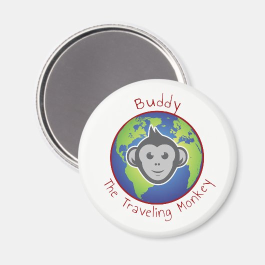 Buddy Logo Magnet, Rond Magneet (Voorkant / Achterkant)