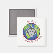 Buddy Logo Magnet, Vierkant Magneet (Voorkant / Achterkant)