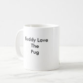 Buddy Love the Pug Koffiemok (Voorkant links)