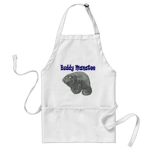 Buddy Manatee Grillin' Apron Standaard Schort (Voorkant)