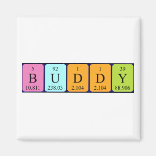 Buddy periodieke table name magnet