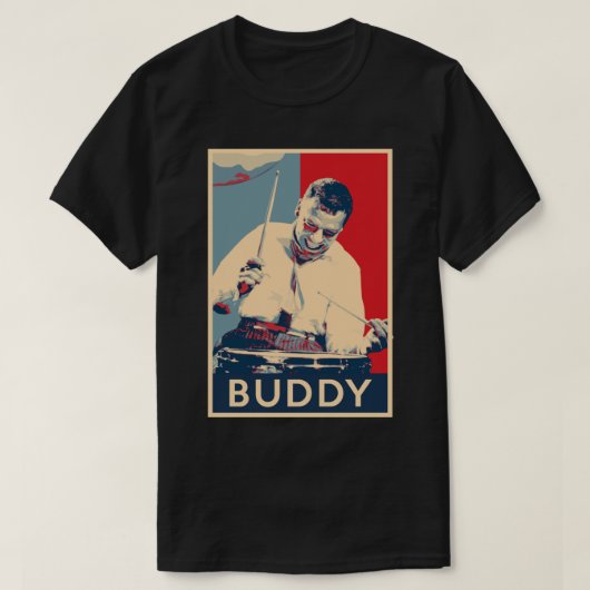 Buddy Rich Hope Poster Greats of Jazz Music Histor T-shirt (Design voorkant)