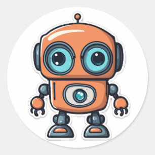 Buddy Robot Ronde Sticker