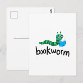 Buddy Schattigee boekenwurm lezen met boek Briefkaart (Voorkant / Achterkant)