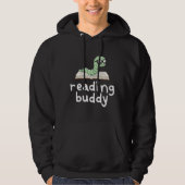 Buddy Schattigee boekenwurm lezen met boek Hoodie (Voorkant)