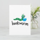 Buddy Schattigee boekenwurm lezen met boek Kaart (Staand voorkant)