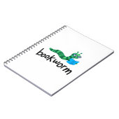 Buddy Schattigee boekenwurm lezen met boek Notitieboek (Linkerzijde)