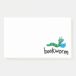 Buddy Schattigee boekenwurm lezen met boek Post-it® Notes