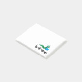 Buddy Schattigee boekenwurm lezen met boek Post-it® Notes (Schuin)