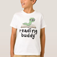 Buddy Schattigee boekenwurm lezen met boek