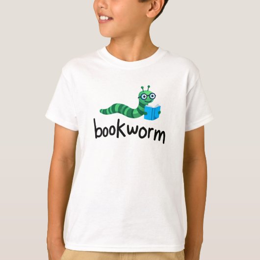 Buddy Schattigee boekenwurm lezen met boek T-shirt (Voorkant)