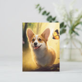 Buddy the Corgi - Whimsical Dog Briefkaart (Staand voorkant)